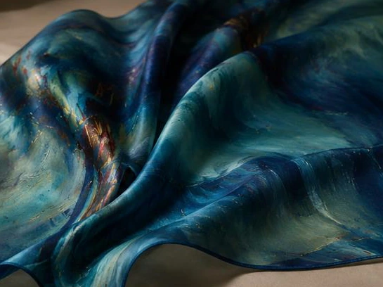 Silk Signature — blue silk composition